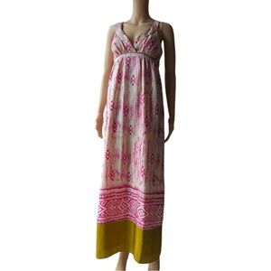 LOFT Pink Silk Maxi Sundress for Resort Wear Size 2